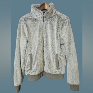 Patagonia Conejo Gray Fleece Bomber Jacket